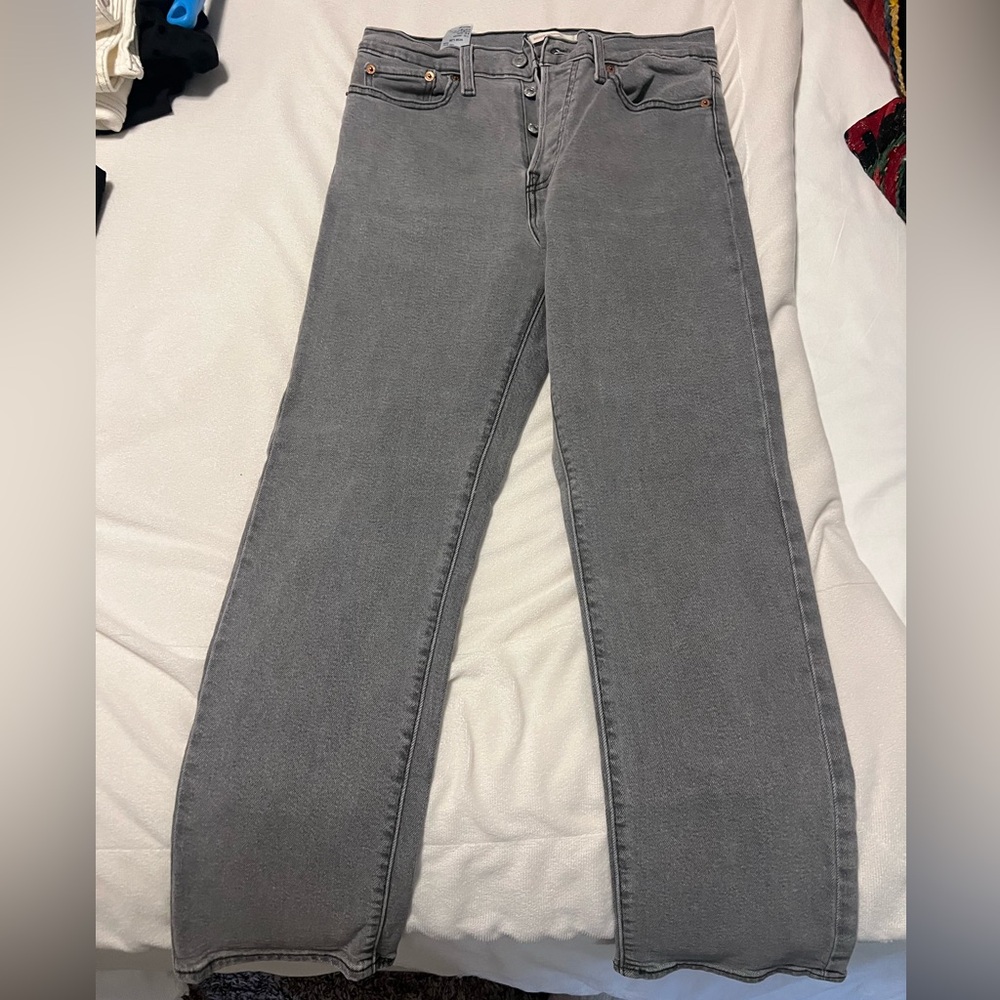 Levi’s Black Gray Wedgie Straight Jeans